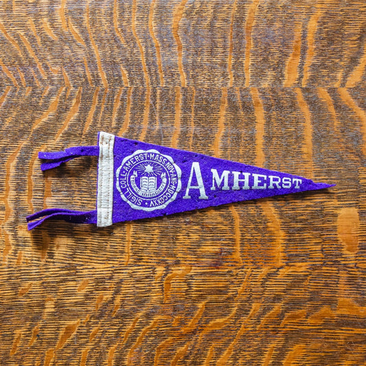 Amherst College Felt Pennant Vintage Mini Massachusetts College Wall Decor