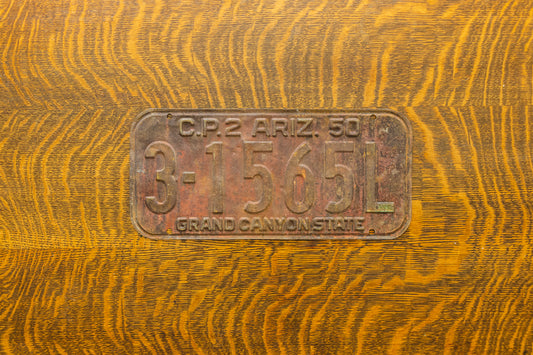 1950 Arizona License Plate Vintage Rusty Grand Canyon State Decor