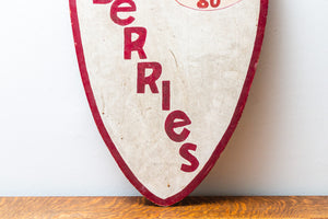 Vintage Red Berries Shield Sign Farmhouse Country Wall Decor