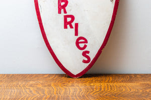 Vintage Red Berries Shield Sign Farmhouse Country Wall Decor