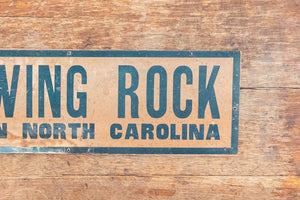 Vintage Blowing Rock North Carolina Bumper Sign Ephemera