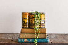 Load image into Gallery viewer, Boone Spice Tins Vintage Art Nouveau Lithograph Tins Kitchen Decor
