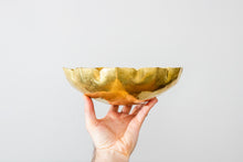 Load image into Gallery viewer, Elegant Vintage Brass Scalloped Tulip Decorative Bowl
