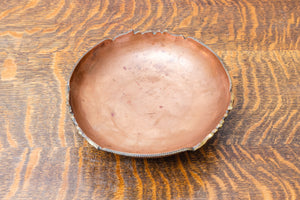 Elegant Vintage Copper Footed Decorative Bowl