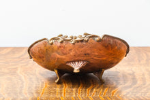 Load image into Gallery viewer, Elegant Vintage Copper Footed Decorative Bowl
