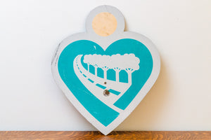 California Adopt a Highway Retired Road Sign Heart Shaped