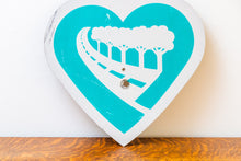 Load image into Gallery viewer, California Adopt a Highway Retired Road Sign Heart Shaped
