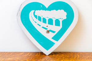 California Adopt a Highway Retired Road Sign Heart Shaped