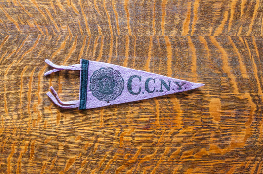 City College of New York Felt Pennant Vintage CCNY University Wall Decor