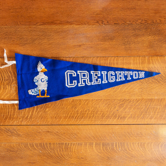 Creighton University Felt Pennant Vintage College Dorm Wall Decor