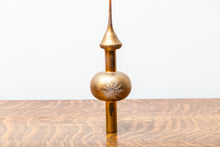 Load image into Gallery viewer, Vintage Gold Glass Christmas Tree Topper with Glitter Snowflake
