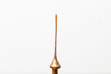 Load image into Gallery viewer, Vintage Gold Glass Christmas Tree Topper with Glitter Snowflake
