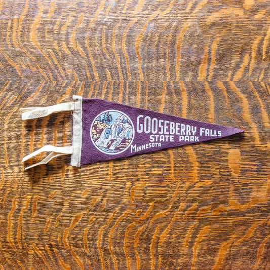 Gooseberry Falls State Park Minnesota Felt Pennant Vintage Wall Decor