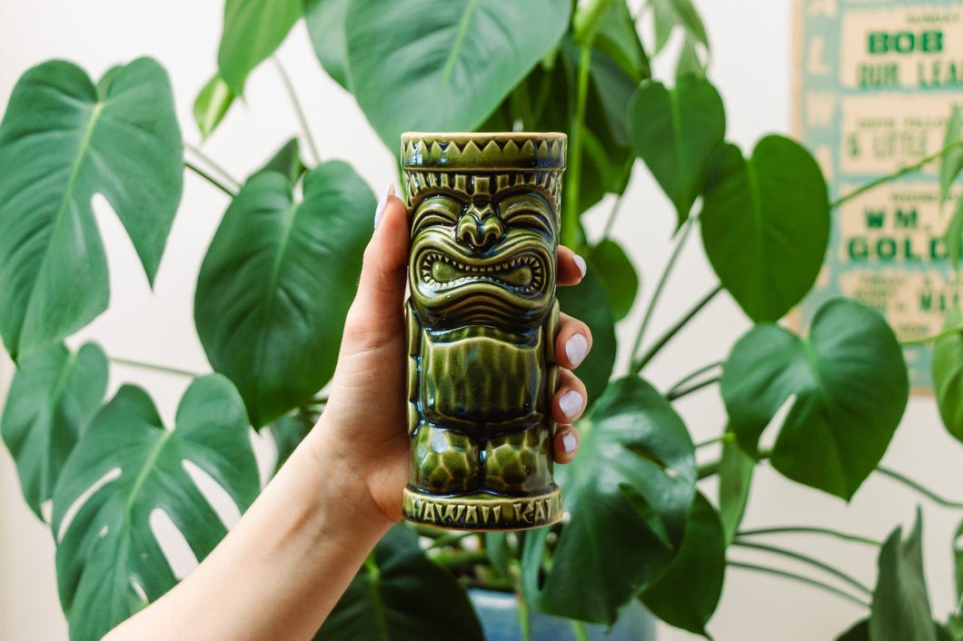 Hawaii Kai Ku God Tiki Mug - Retro Tropical Barware