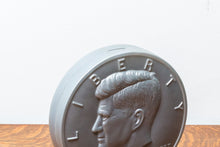 Load image into Gallery viewer, JFK 1964 Half Dollar Vintage Collectible Coin Shaped Bank
