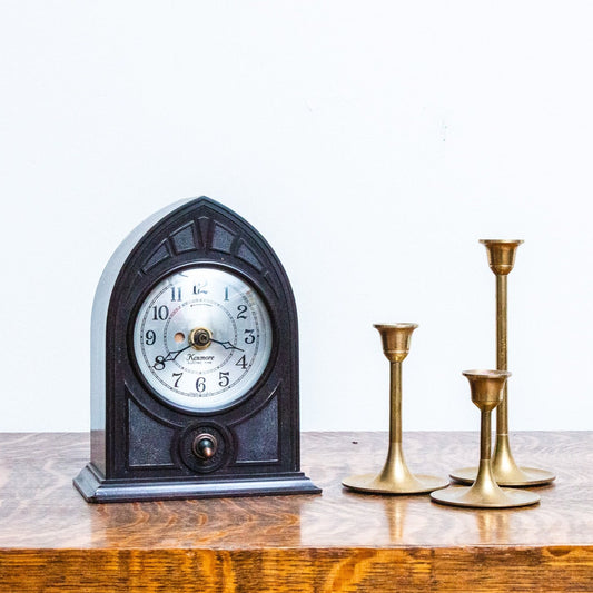 Kenmore Cathedral Bakelite Clock Vintage Shelf Decor