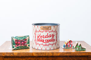 Korday Hard Candy Tin Vintage Christmas Holiday Decor