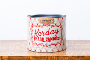 Korday Hard Candy Tin Vintage Christmas Holiday Decor