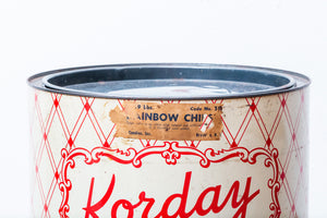 Korday Hard Candy Tin Vintage Christmas Holiday Decor