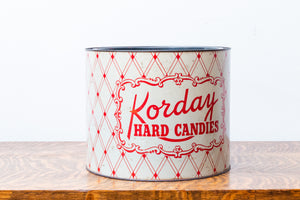 Korday Hard Candy Tin Vintage Christmas Holiday Decor