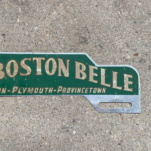1960s Era MS Boston Belle Massachusetts License Plate Topper Ship Boat Plymouth