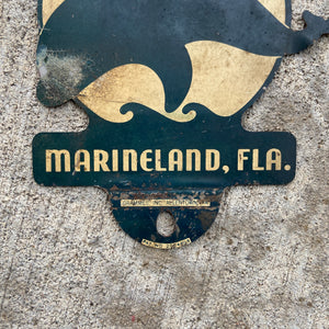 1960s Marineland Florida License Plate Topper Dolphin