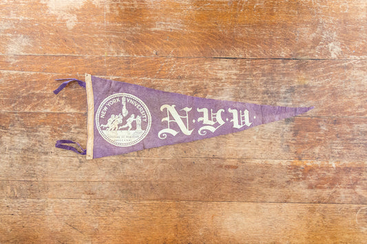 New York University Felt Pennant Vintage College Wall Decor NYU