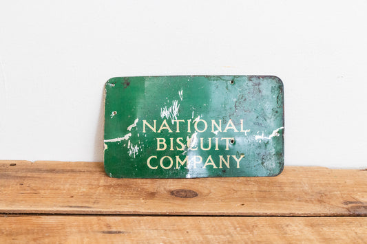 National Biscuit Company Sign Vintage Green Kitchen Wall Decor