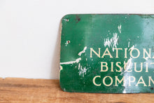 Load image into Gallery viewer, National Biscuit Company Sign Vintage Green Kitchen Wall Decor
