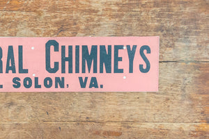 Vintage Natural Chimneys Mt. Solon Virginia Bumper Sign