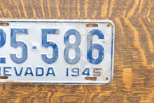 Load image into Gallery viewer, 1945 Nevada License Plate Vintage Silver Blue Wall Decor
