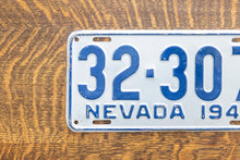 Load image into Gallery viewer, 1945 Nevada License Plate Vintage Silver Auto Decor
