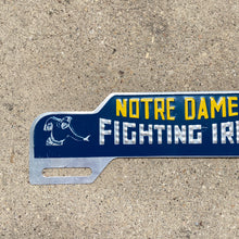 Load image into Gallery viewer, 1950s Notre Dame Fighting Irish License Plate Topper College Football Basketball
