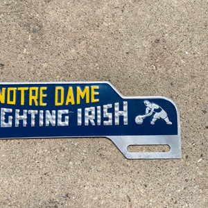 1950s Notre Dame Fighting Irish License Plate Topper College Football Basketball