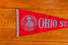Load image into Gallery viewer, The Ohio State University Felt Pennant Vintage Red College Sports Decor

