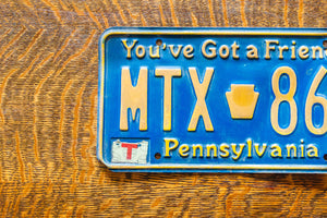 1984 Pennsylvania License Plate Vintage Auto Garage Decor MTX 862