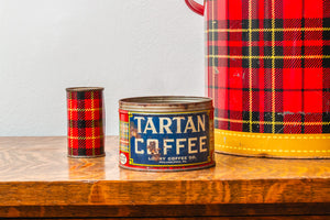 Tartan Coffee Tin - Lowry Co. Philly - Plaid Fall Decor