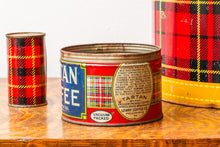 Load image into Gallery viewer, Tartan Coffee Tin - Lowry Co. Philly - Plaid Fall Decor
