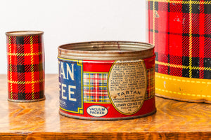 Tartan Coffee Tin - Lowry Co. Philly - Plaid Fall Decor