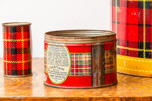 Tartan Coffee Tin - Lowry Co. Philly - Plaid Fall Decor