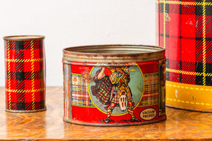 Tartan Coffee Tin - Lowry Co. Philly - Plaid Fall Decor