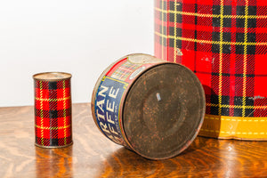 Tartan Coffee Tin - Lowry Co. Philly - Plaid Fall Decor