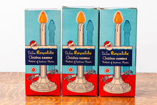 Load image into Gallery viewer, 1950s Royalite Christmas Candles Vintage Midcentury Decor
