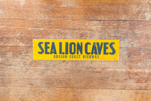 Load image into Gallery viewer, Vintage Sea Lion Caves Oregon Coast Highway Bumper Sign
