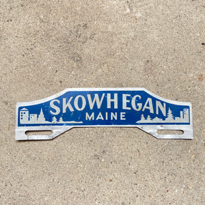 1950s Skowhegan Maine License Plate Topper Graphic Wall Decor