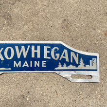 Load image into Gallery viewer, 1950s Skowhegan Maine License Plate Topper Graphic Wall Decor
