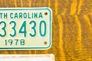 1978 South Carolina Motorcycle License Plate Vintage Wall Hanging Decor