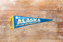 Load image into Gallery viewer, Alaska Midnight Sun State Pennant Vintage Blue Wall Decor
