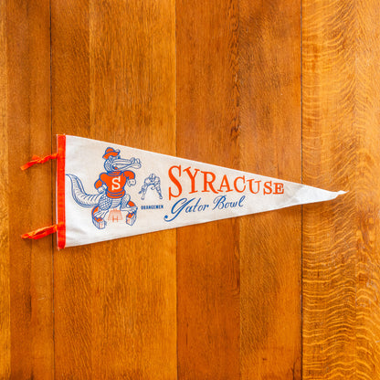 Syracuse University Felt Pennant | Vintage 1966 Gator Bowl Orangemen Wall Decor