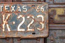 Load image into Gallery viewer, 1966 Texas License Plate Vintage Black and White Wall Decor
